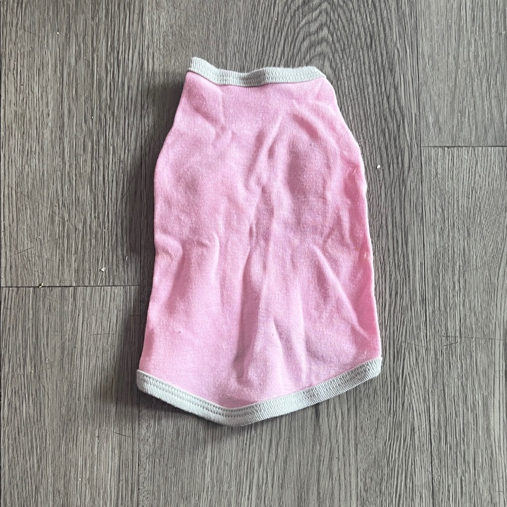 Pink and grey dog tank